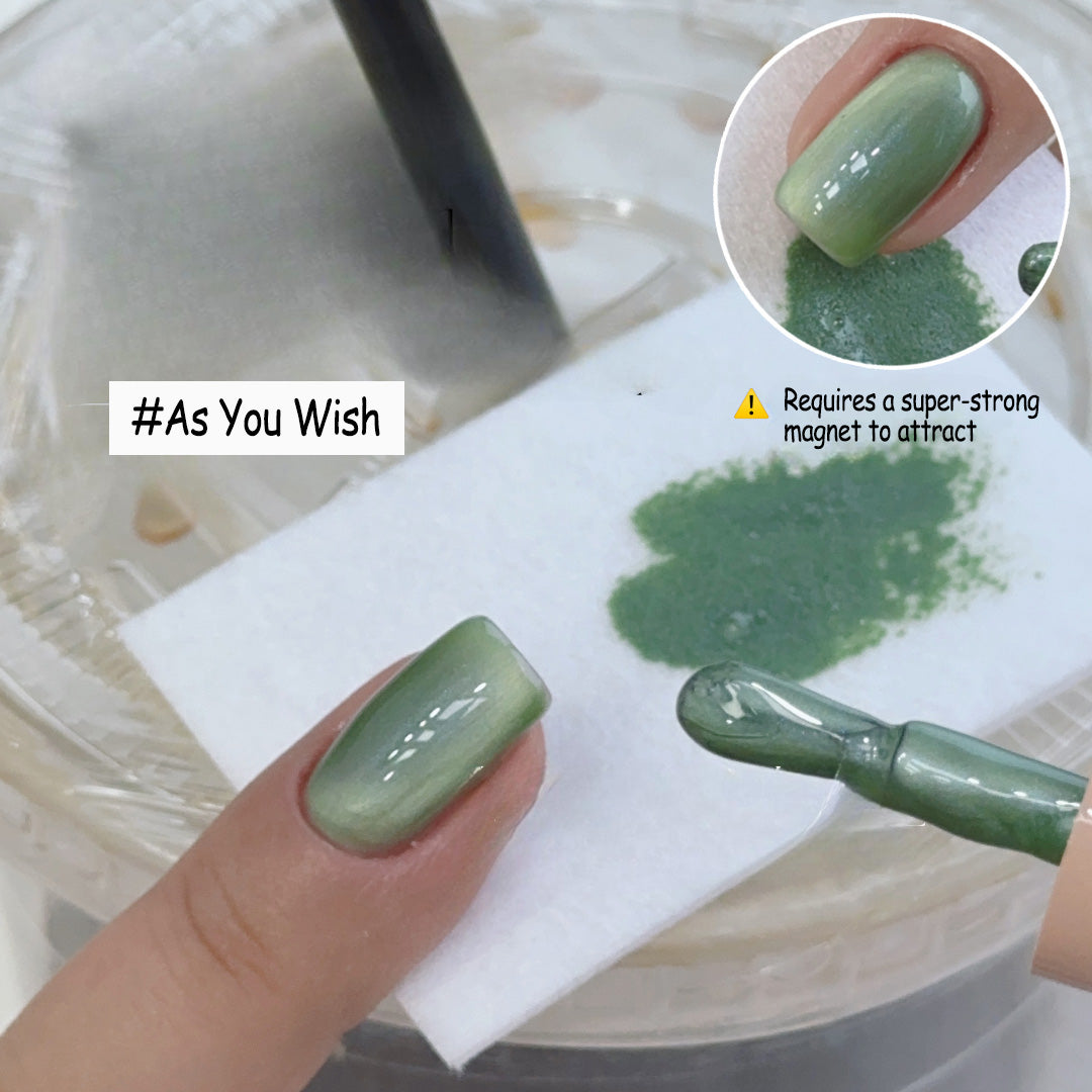 ADHERE Late Summer Series - Purple Grey Green White Magnetic Gel Nail Varnish Glitter Shimmering Sparkle Nail Art with Magnetic Effects Cat Eye Nail Gel Polish