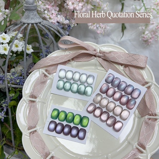 Adhieren la serie de citas botánicas la serie Magnetic Cat Eye Gel Kit de esmalte de uñas, 12 ml, 8pcs, con palo magnético