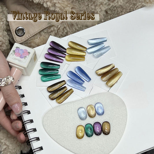 Adhiera la serie retro Palacio Cat Eye Gel Gel Nail Polish, 12 ml, 7 colores, con imán