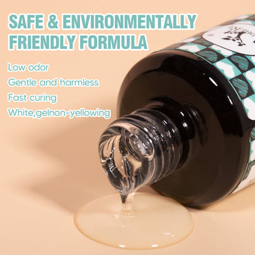 Adhiera el gel de pegamento de la punta de la uña, 15 ml, curado UV, enlace duradero para uñas de prensa y acrílico, bricolaje y salón