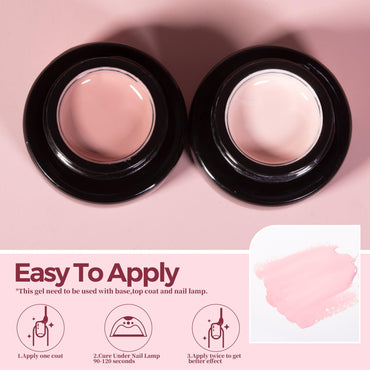 Adhierte el kit de polaco de gel de la serie rosa desnuda, 7pcs, 12 ml de esmalte de uñas de gel, remojo, UV/LED, para manicura de arte y bricolaje en casa en casa