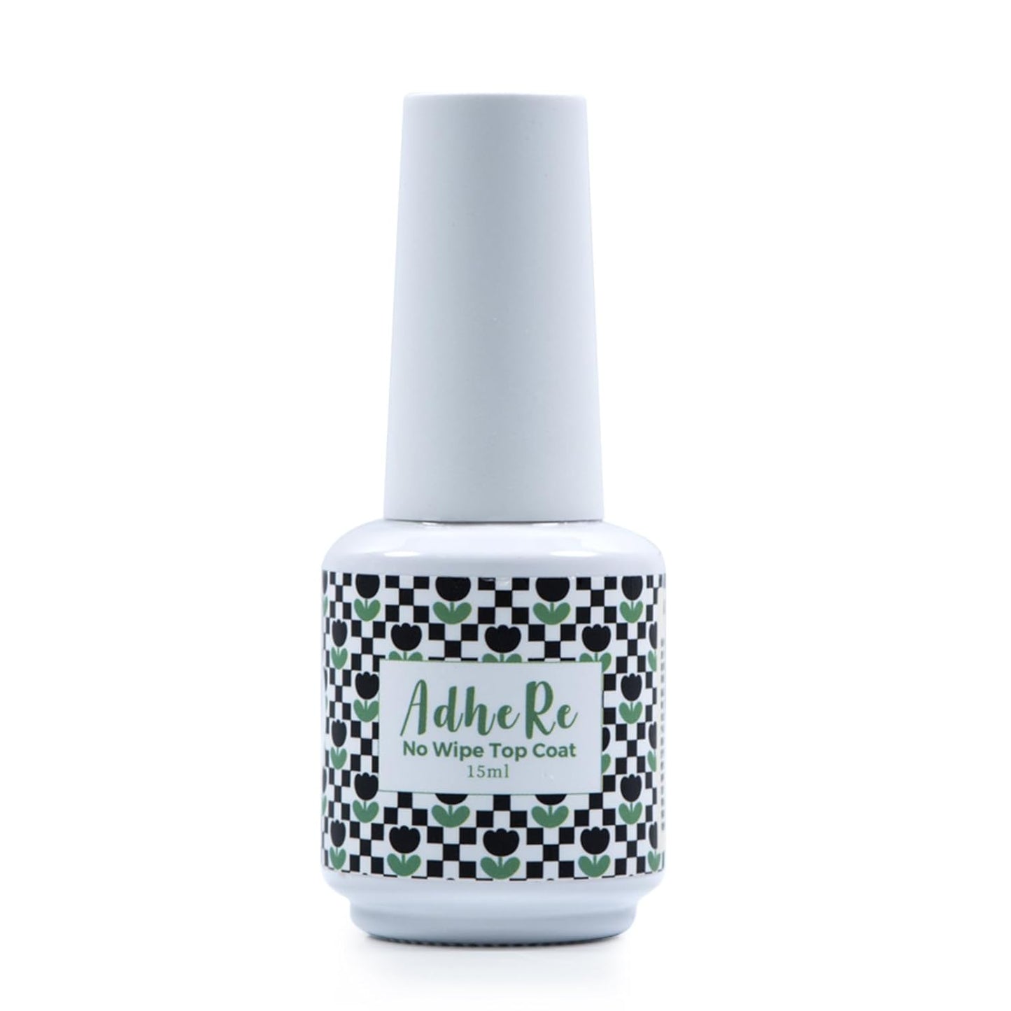 ADHERE Top Coat- 15ML No Wipe Top Coat Gel Nail Polish,Clear Color Gel Shine Finish and Long Lasting