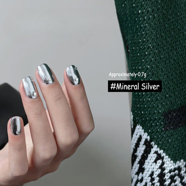 ADHERE Elder Gods Series Nail Powder Set - Metallic Holographic Chrome Nail Powder Gold Silver Nail Chrome Powder for Gel Nails Manicure Nail Art Decoration Glitter, 4 Colors 1g