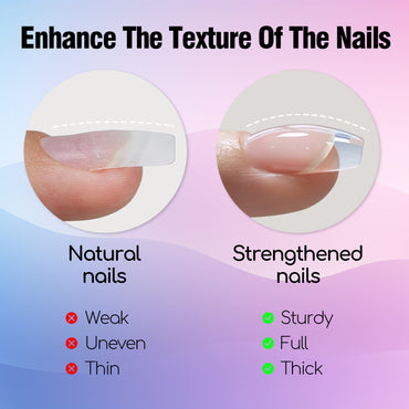 Adhierte el gel de constructor transparente, 15 ml, espesamiento y extensión, curado LED, pegamento de diamantes de imitación, para el diseño de arte de uñas