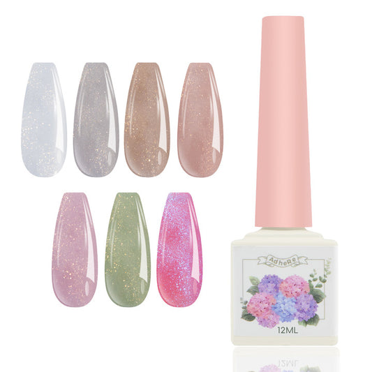 Adhieren la serie Sunset Island Jelly Gel Gel Nail Nail 7pcs -12ml Glitter Transparente Nude Red Red Pindo Colors Gel Polish Gel Kit