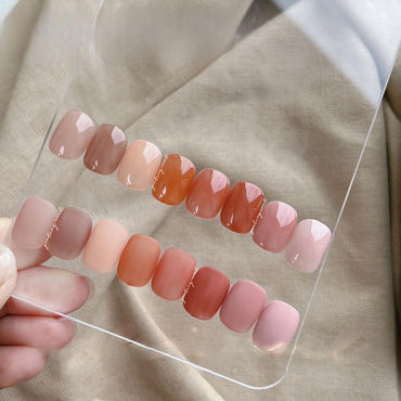 Adhere Tea House Gel Gel Gel Nail esmalte 9pcs -12 ml Nude Nude Red Pink Brown Colores Polacos de gel Sheer Gel Kit