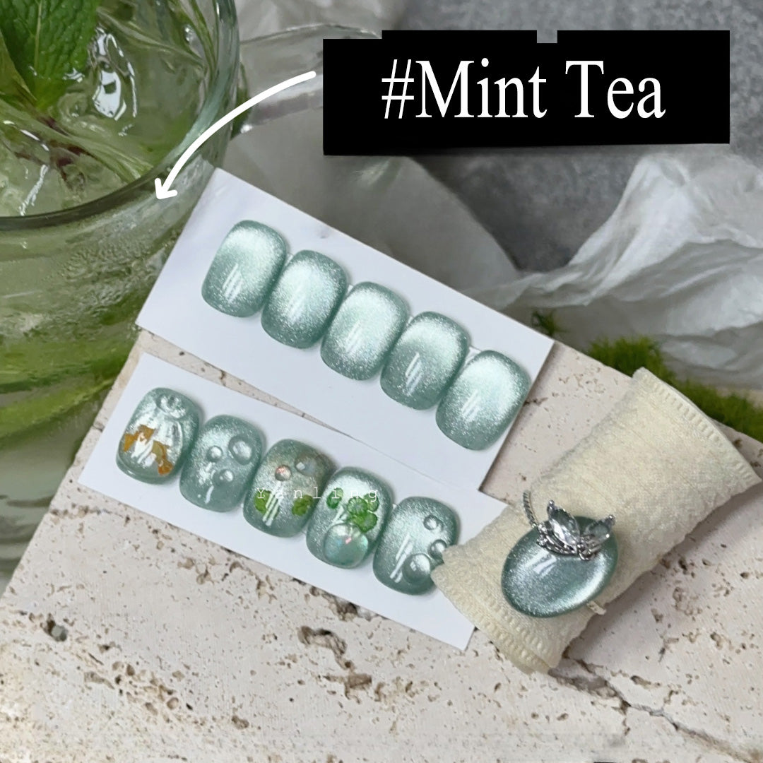 Adhieren la serie de citas botánicas la serie Magnetic Cat Eye Gel Kit de esmalte de uñas, 12 ml, 8pcs, con palo magnético