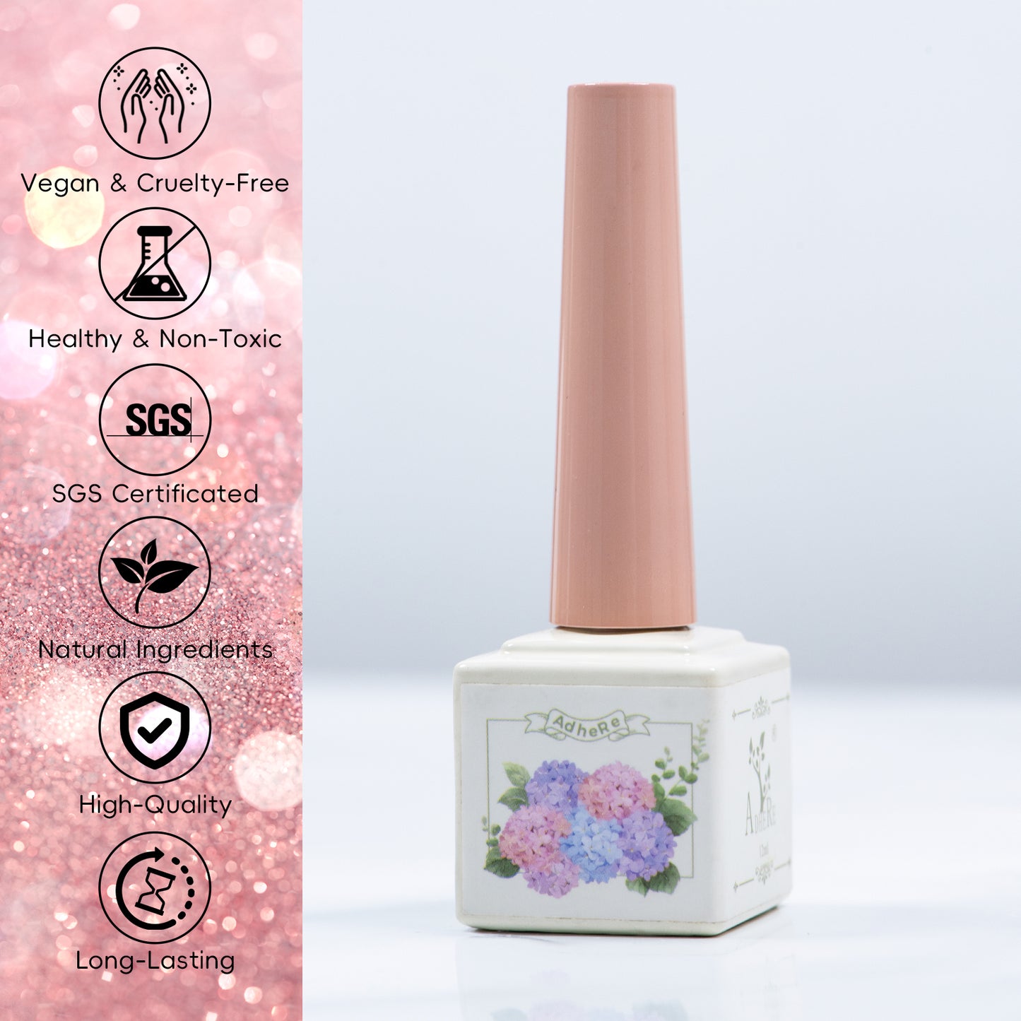 ADHERE Daily Cat Eye Series - Cat Eye Nail Polish Gel Kit– Cat Eye Gel Nail Polish Gel para uñas Beige Nude Magnetic Varnish Magnetic Nail Gel Polish
