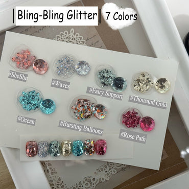 ADHERE Bling Bling Summer Glitter Gel Polish | Luxury Sparkle Toe Nail Pot Series