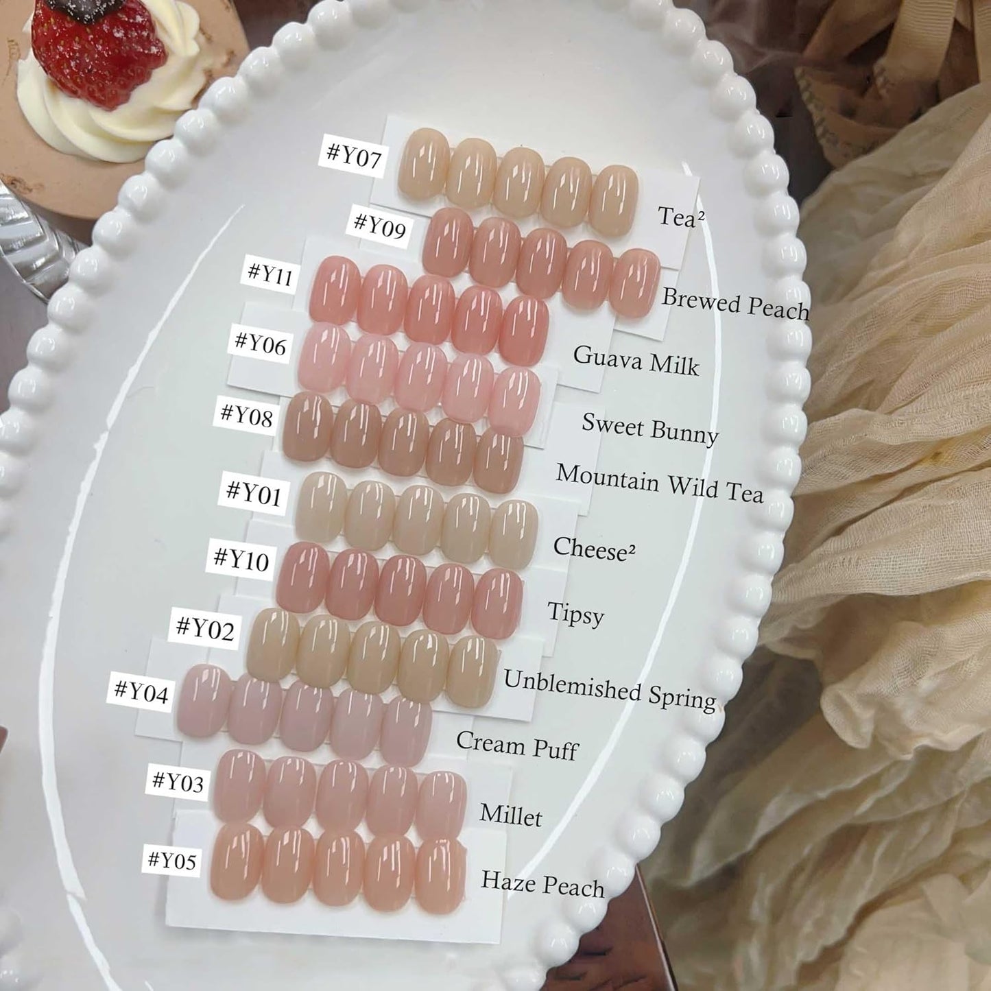 ADHERE Minimalist Series Gel Nail Polish Set,11PCS Nude Pink Gel Polish Kit with Brush