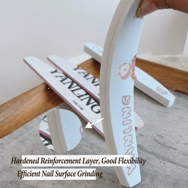 Adhiera archivo exclusivo de esponja de uñas | Archivo Zebra de doble cara | Strip de pulido y pulido de uñas