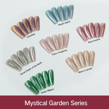 Adhierte el kit de gel de esmalte de uñas Magnetic Series Secret Garden, 12 ml, 7pcs, con imán de uñas