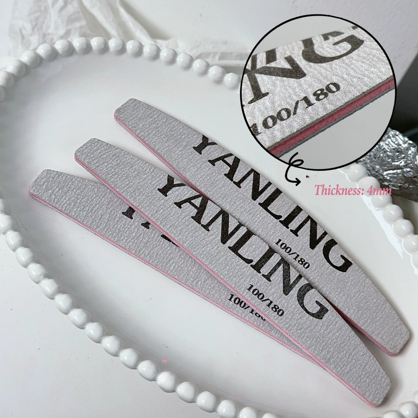 ADHERE Professional Nail Files,Expertly Crafted for Precision Shaping ——Featuring Dual-Sided Grit Files Designed for Detailed Nail Sculpting and Polishing