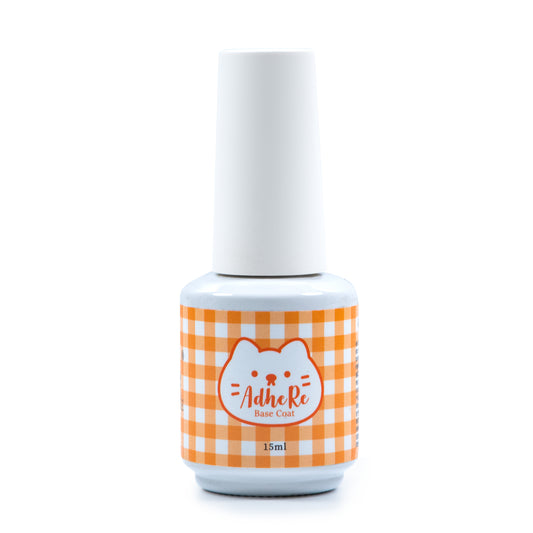 ADHERE Peel-Off Gel Base Coat, 15ml, UV/LED Curable, No Filing, Easy Removal for Beginners & DIY Home Use