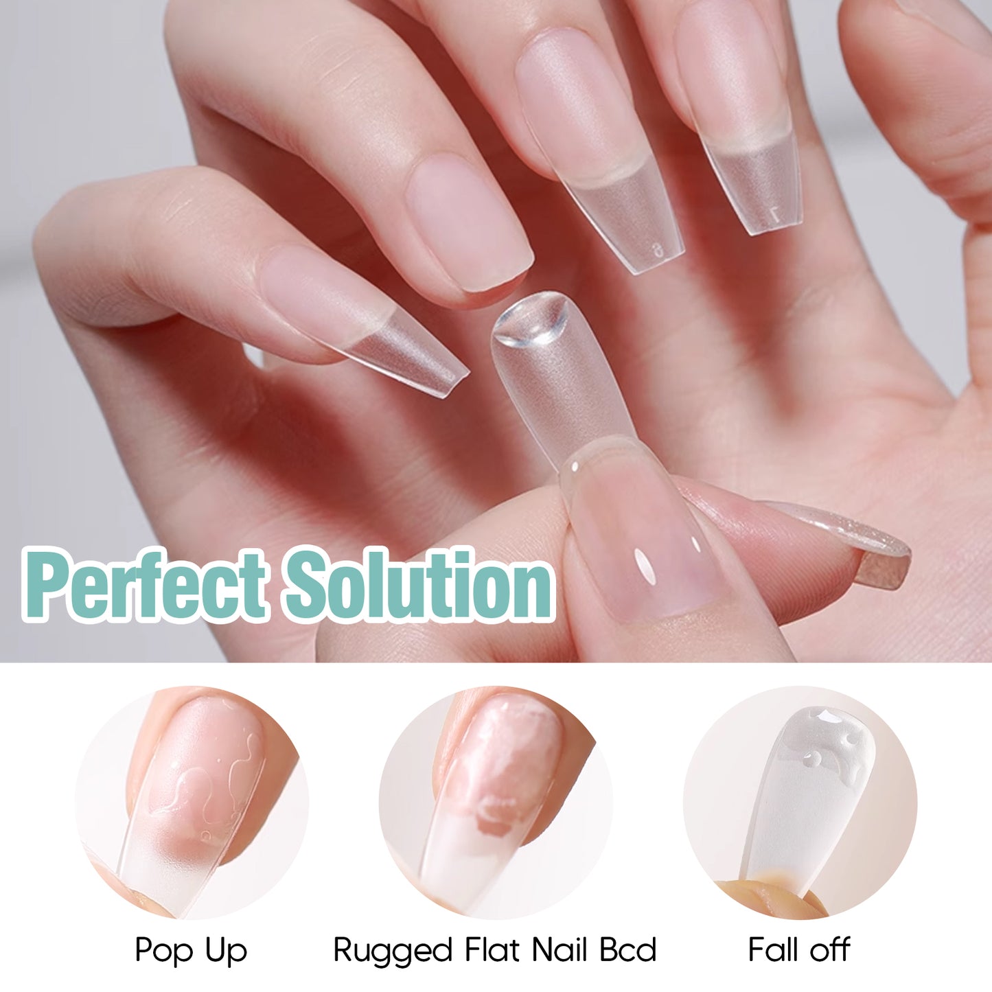 ADHERE Nail Tip Glue Gel, 15ml, UV Cured, Long-Lasting Bond for Press-On & Acrylic Nails, DIY & Salon Use