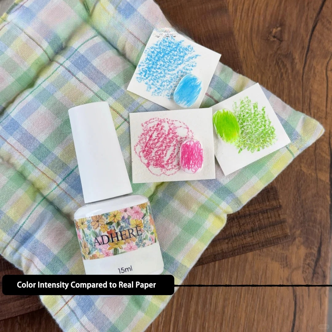 ADHERE Colored Pencil Sealant Layer – Designed for Colored Pencil Nail Art, Providing Long-Lasting Protection and Glossy Finish