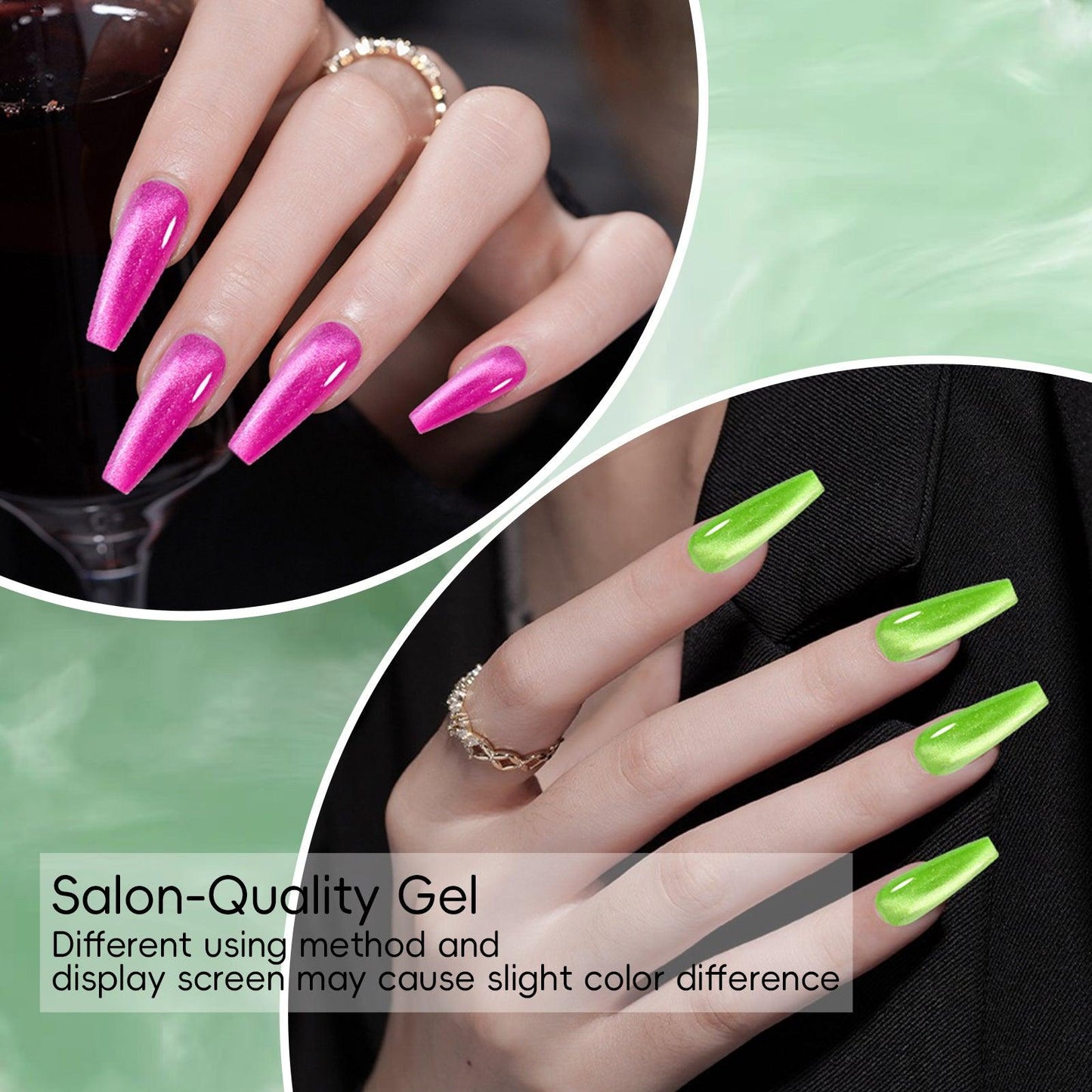ADHERE Dragon Fruit Cat Eye Gel Nail Kit, 12ml, 4 Colors, Magnetic Effect, Gift for Women