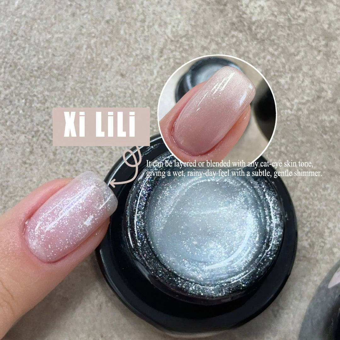 Adhierve el kit de uñas de gel de ojo de gato previo a la fila, 12 ml, 7 colores holográficos, imán, remojo, LED, regalo de bricolaje