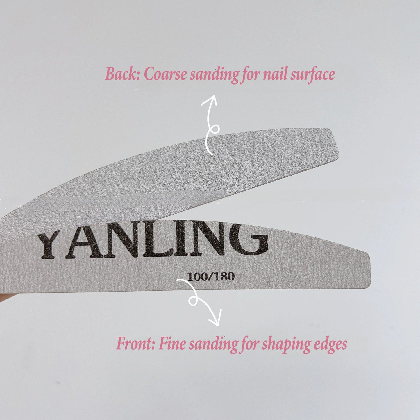 ADHERE Professional Nail Files,Expertly Crafted for Precision Shaping ——Featuring Dual-Sided Grit Files Designed for Detailed Nail Sculpting and Polishing
