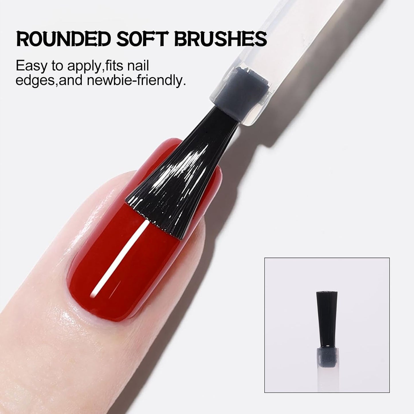 ADHERE Top Coat- 15ML No Wipe Top Coat Gel Nail Polish,Clear Color Gel Shine Finish and Long Lasting