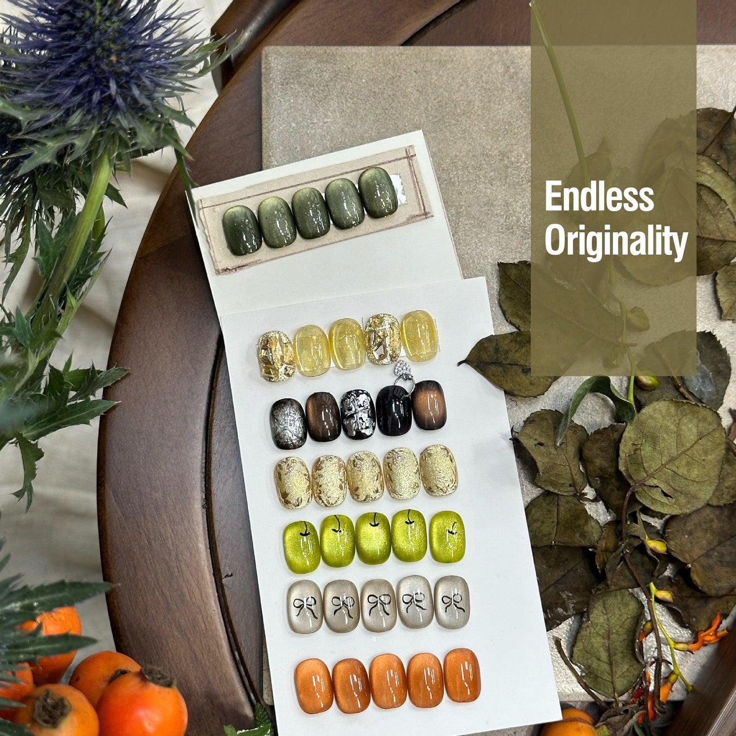 ADHERE Autumn Collection Series, 12ml, 7 Holographic Colors, Magnet & Soak-Off, DIY Salon Gift