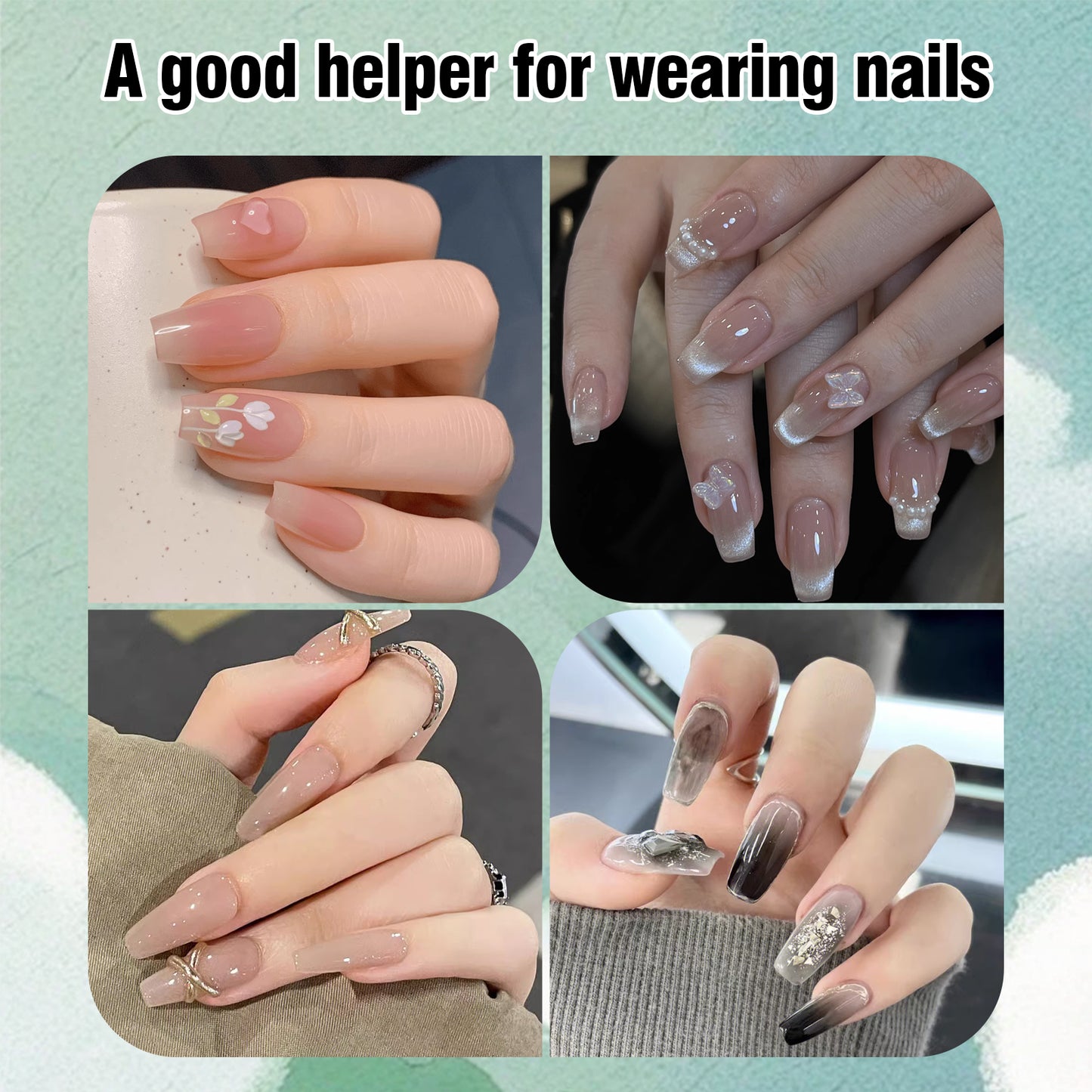 ADHERE Soft Top Coat, 15ml, No Wipe, Flexible, Long-Lasting, Memory Repair, UV Cured for Press-On Nails