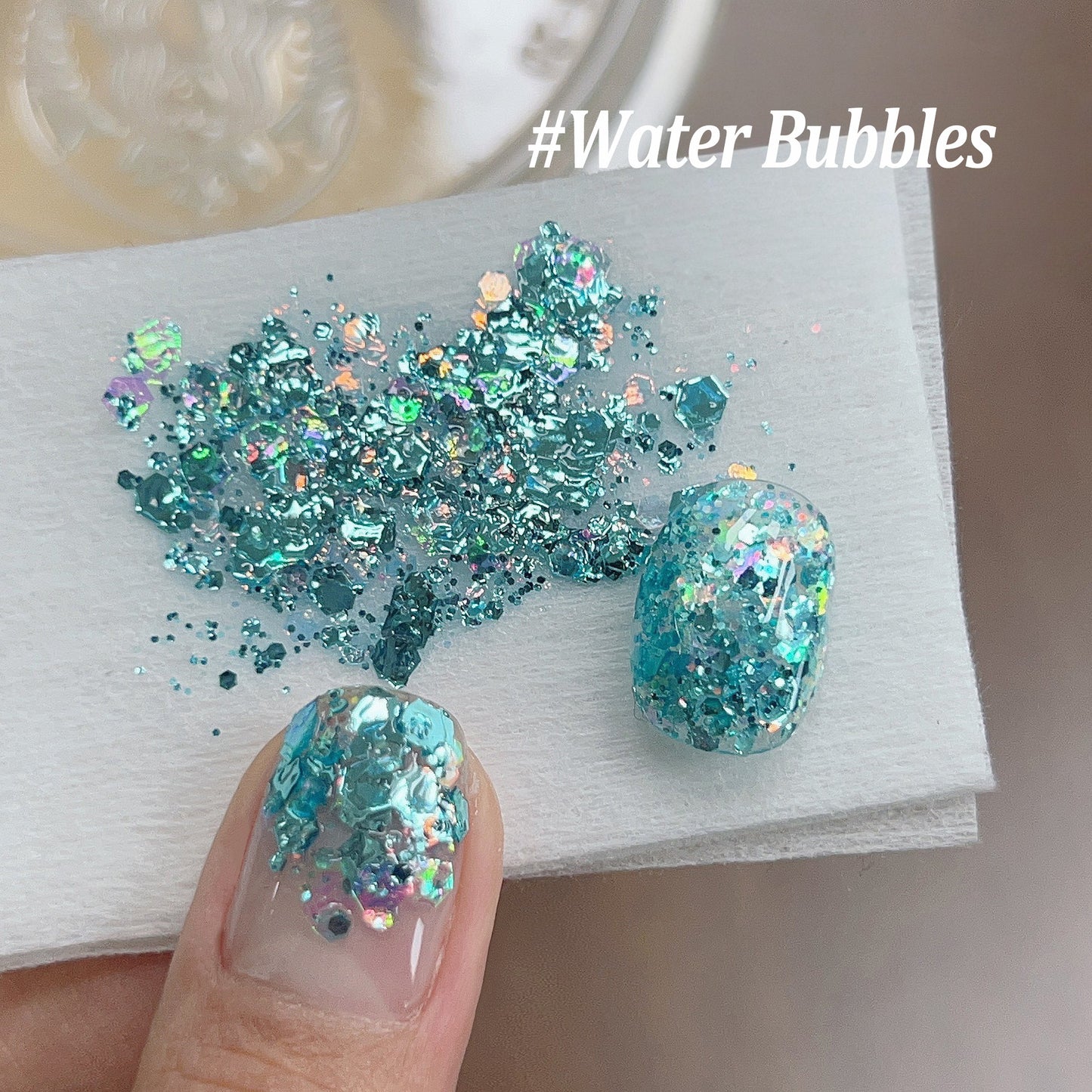 ADHERE Summer Confetti Series Gel Nail Polish Set|Gold Opal Flakes Gel Polish|Ultra-Thin Bright Glitters · Jar Packed · Summer-Ready Shine