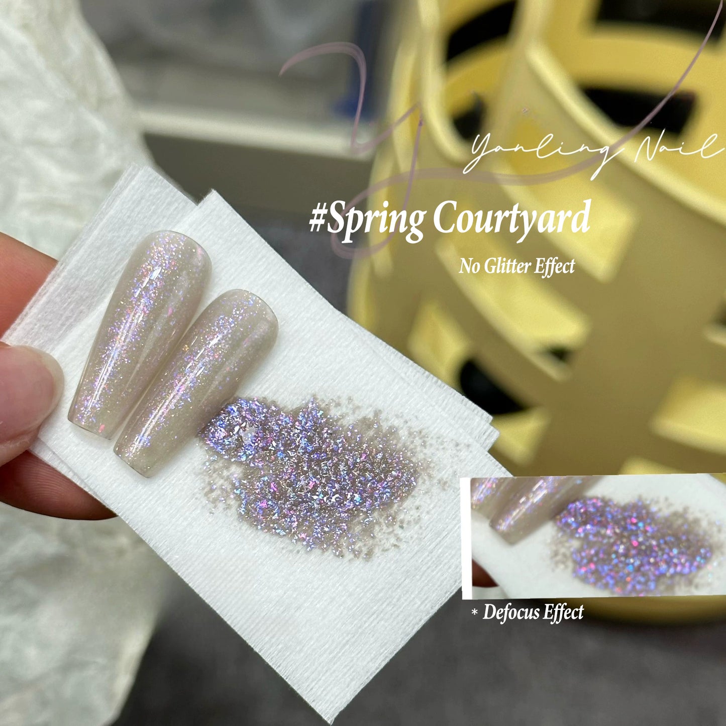 Adhiera la serie de variaciones de preludio | Nuevo Maillard Crushed Diamond Glitter Gel Polacio | Gel de uñas de brillo fino para otoño e invierno