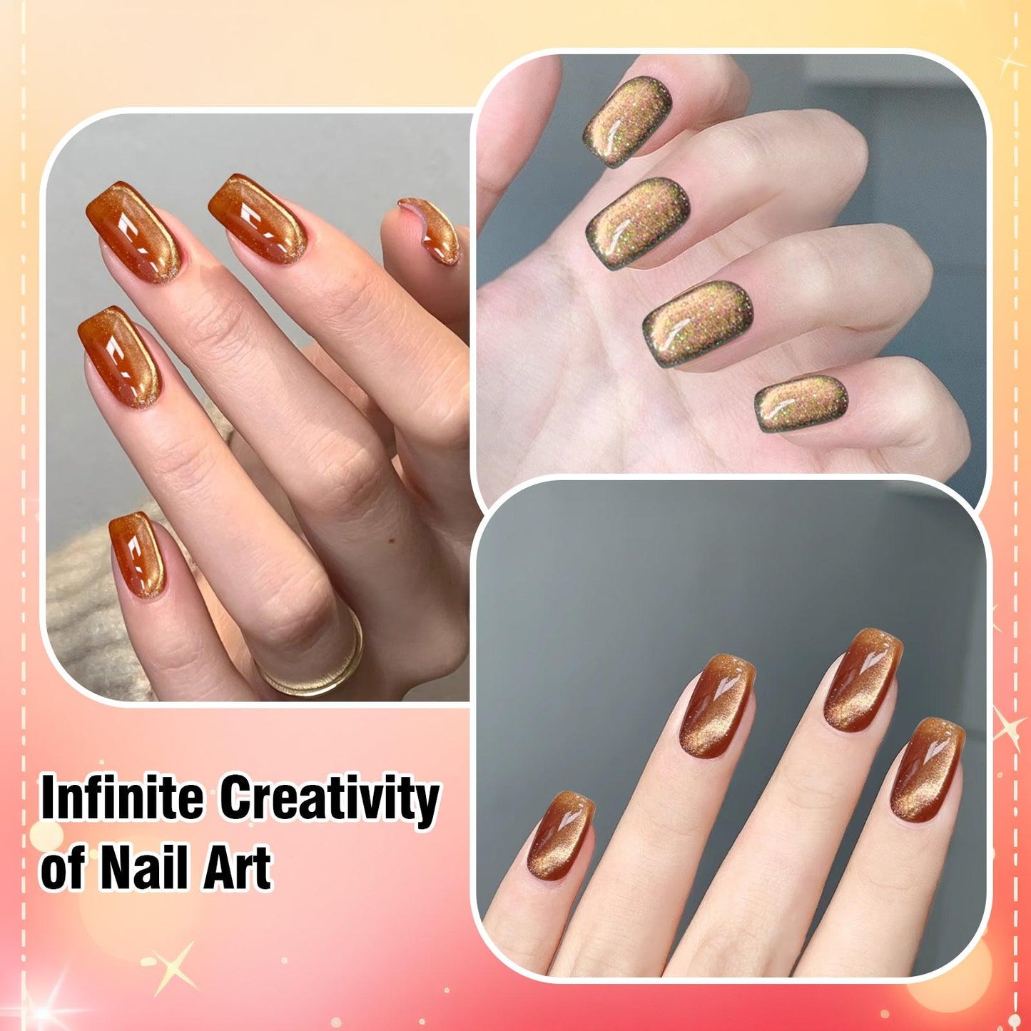 Kit de esmalte de uñas Cat Collection Gat Eye Gel, 12 ml, 6 colores holográficos, palo magnético, gel UV/LED para uñas de bricolaje
