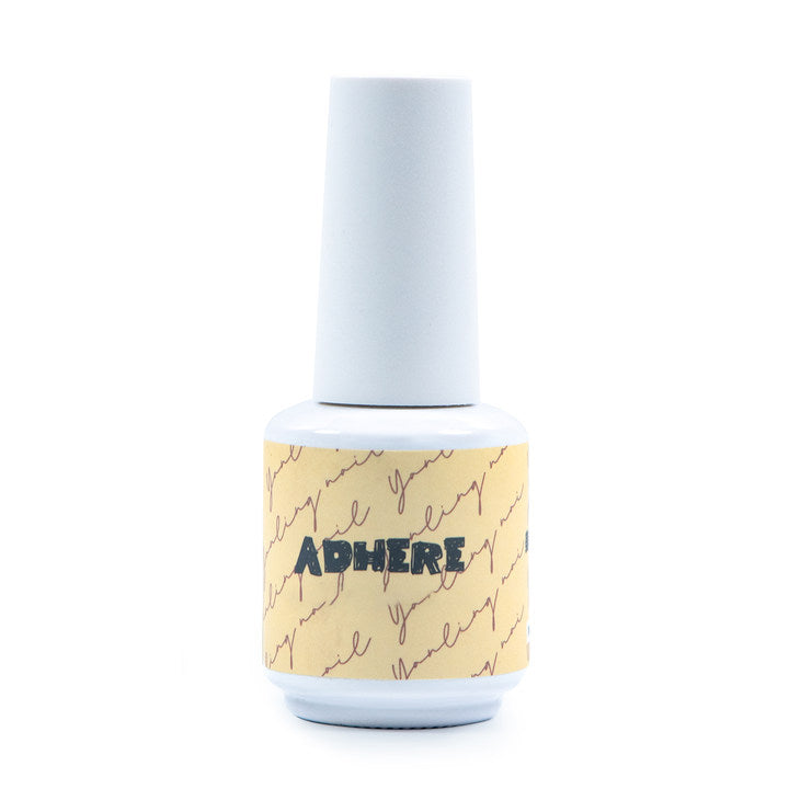 ADHERE Ultra Strong Base Coat, 15ml, Long-Lasting, Soak-Off, Clear Gel Foundation for Nail Charms & Press-On Nails