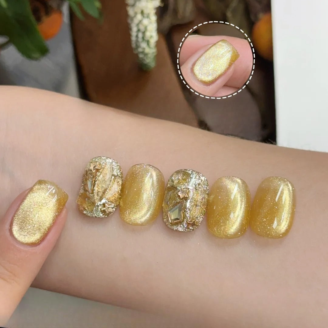 Kit de esmalte de uñas de gel de otoño de adherencia de otoño, 12 ml, 7 colores holográficos, imán y remojo, regalo de salón de bricolaje