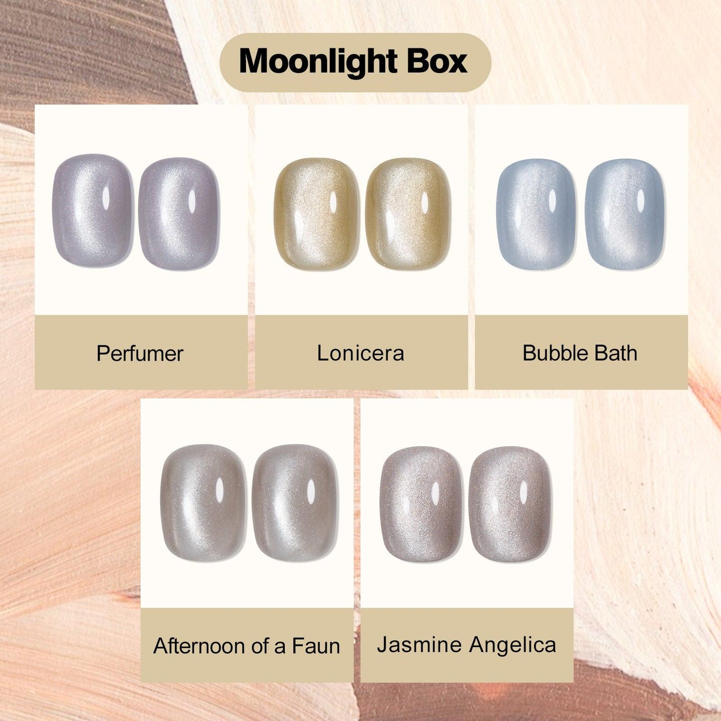 Aderire set di smalti per unghie gel per gatto al chiaro di luna, 12 ml, 5 colori, con magnete