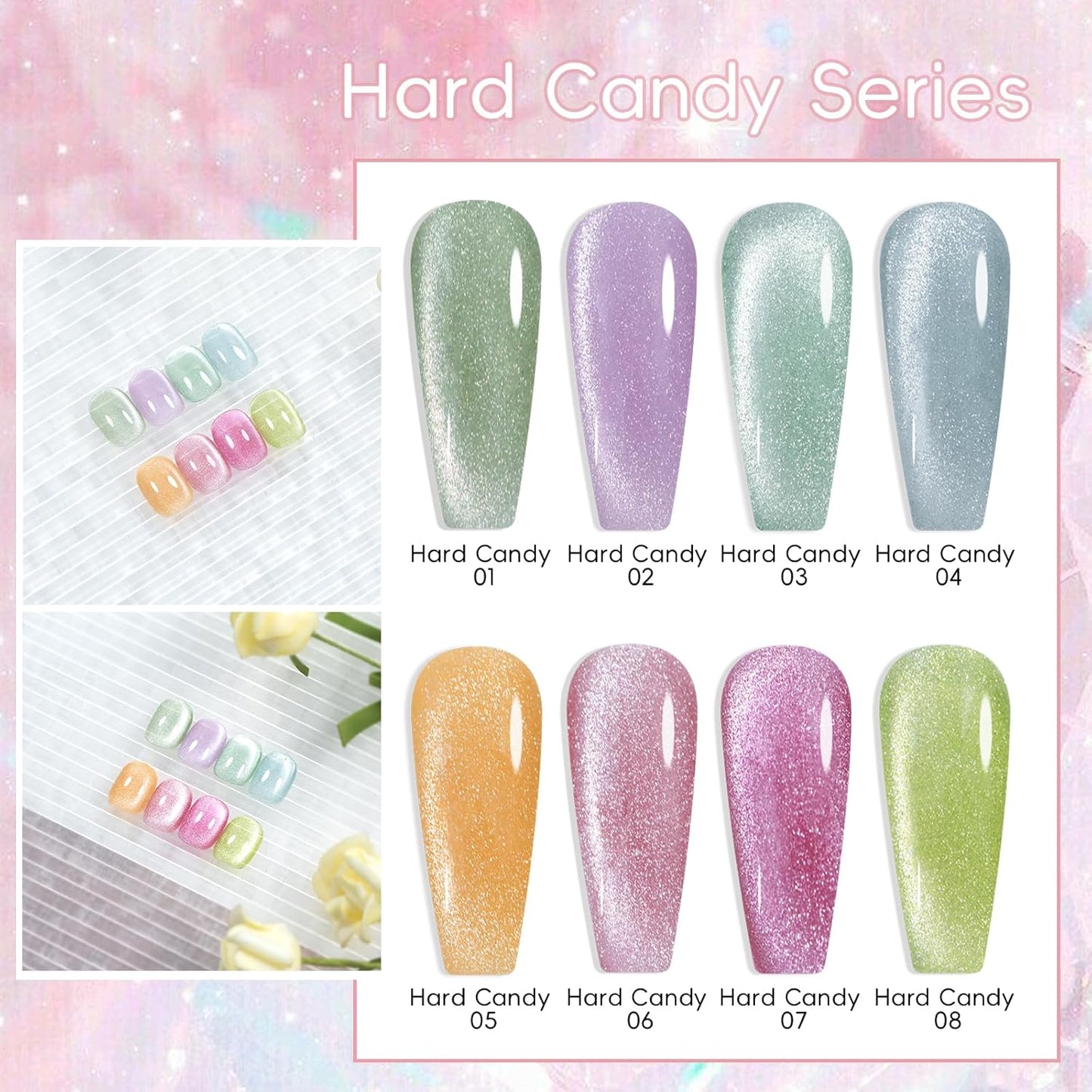 ADHERE Hard Candy Series - Cat Eye Gel Nail Polish Kit