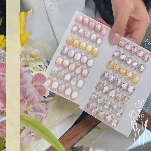 Adhieren la romántica serie Ukiyo-E Gat Eye Gel Polpo de uñas 7 colores 12 ml de cristal Cateye esmalte de uñas magnéticas