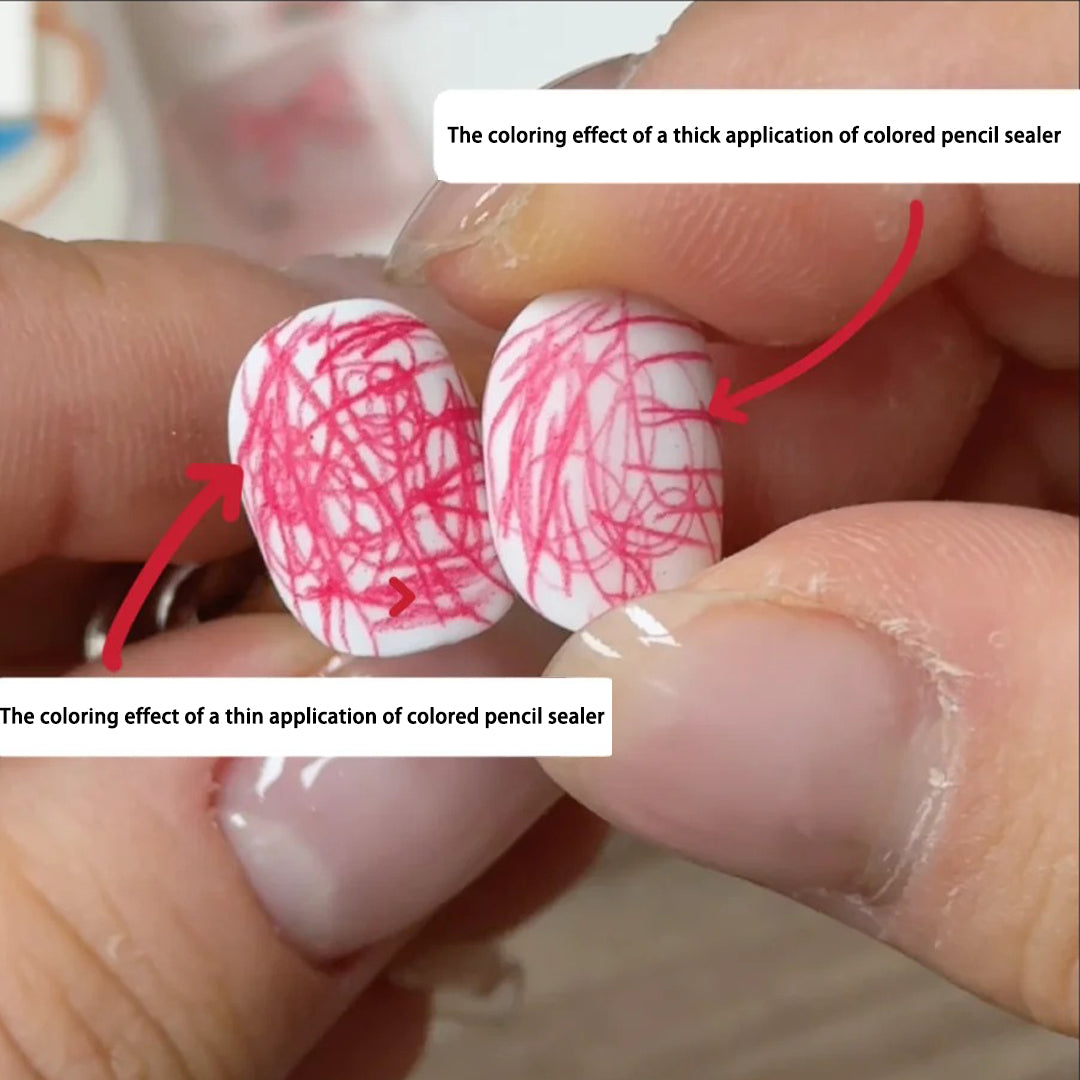 ADHERE Colored Pencil Sealant Layer – Designed for Colored Pencil Nail Art, Providing Long-Lasting Protection and Glossy Finish