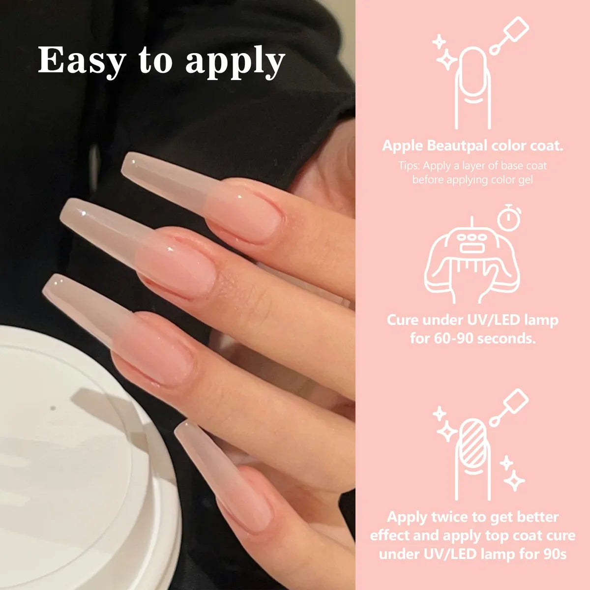 ADHERE Minimalist Series Gel Nail Polish Set,11PCS Nude Pink Gel Polish Kit with Brush
