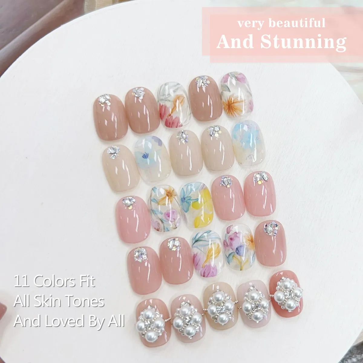 ADHERE Minimalist Series Gel Nail Polish Set,11PCS Nude Pink Gel Polish Kit with Brush