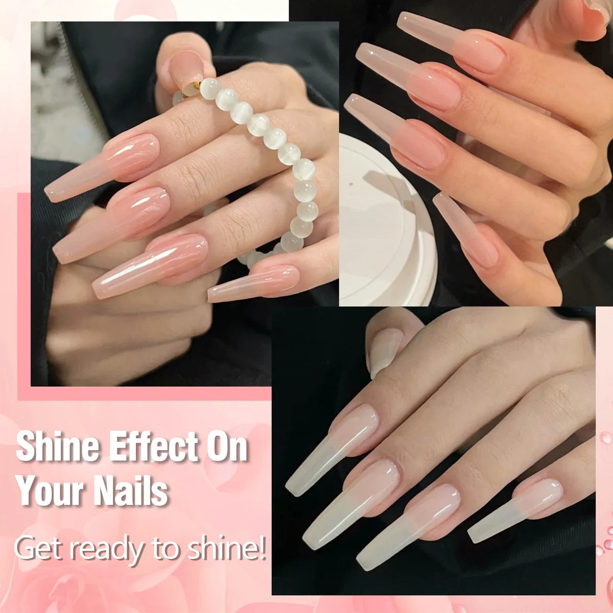 ADHERE Minimalist Series Gel Nail Polish Set,11PCS Nude Pink Gel Polish Kit with Brush