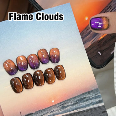 ADHERE Trend Vane Series Cat Eye Gel Nail Polish Set – 5 Colors Inspired by Dragon Fruit, Kyoho Grape, Sunset Sky – Magnetic Gel Polish for Salon & DIY Manicure, 12ml Each