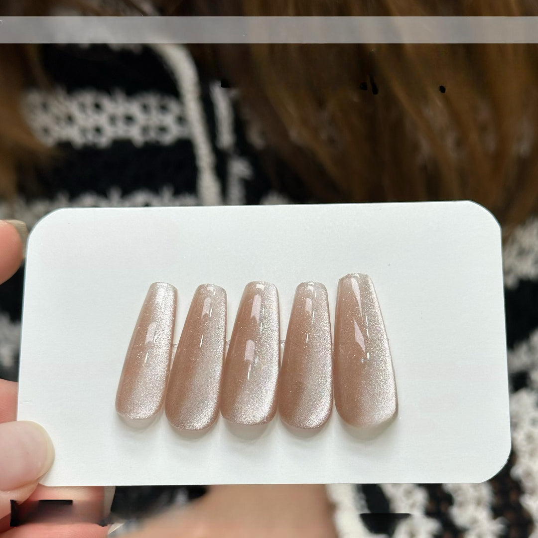ADHERE Daily Cat Eye Series - Cat Eye Nail Polish Gel Kit– Cat Eye Gel Nail Polish Gel para uñas Beige Nude Magnetic Varnish Magnetic Nail Gel Polish