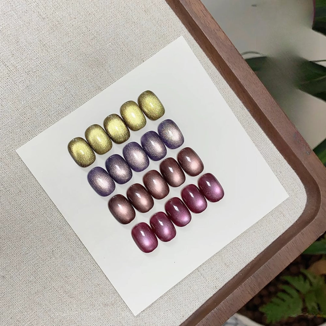 ADHERE 12ml Cat Eye Gel Set – Twilight Series, Mauve & Tea Brown Shades (4 Colors)