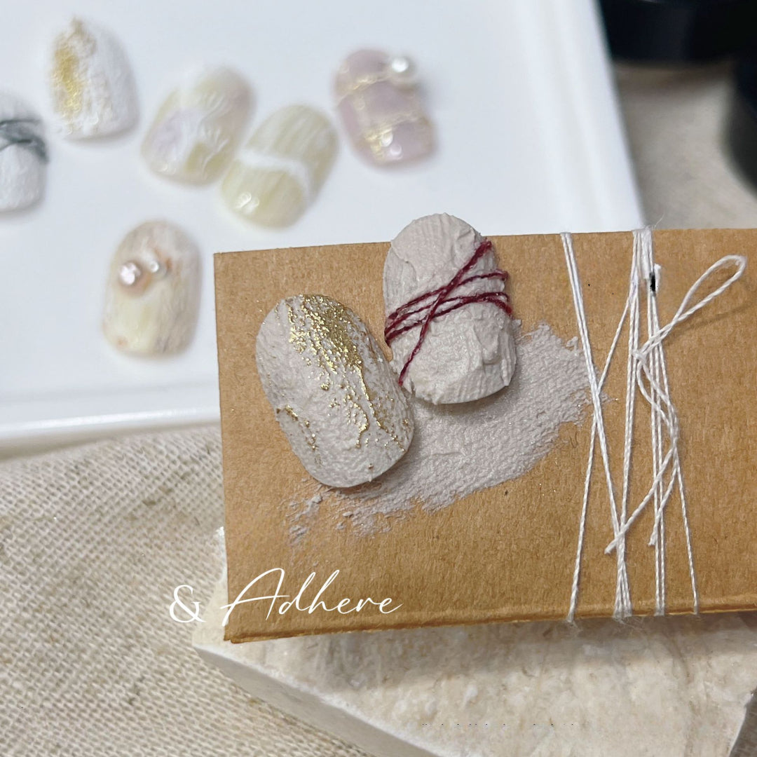 ADHERE 3D Relief Gel | 2 Jars of No-Wipe Sculpting Gel for Powder Rubbing, Raised Nail Art, Sand Texture Effects & Micro Carving Designs