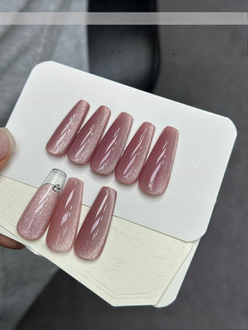 ADHERE Daily Cat Eye Series - Cat Eye Nail Polish Gel Kit– Cat Eye Gel Nail Polish Gel para uñas Beige Nude Magnetic Varnish Magnetic Nail Gel Polish