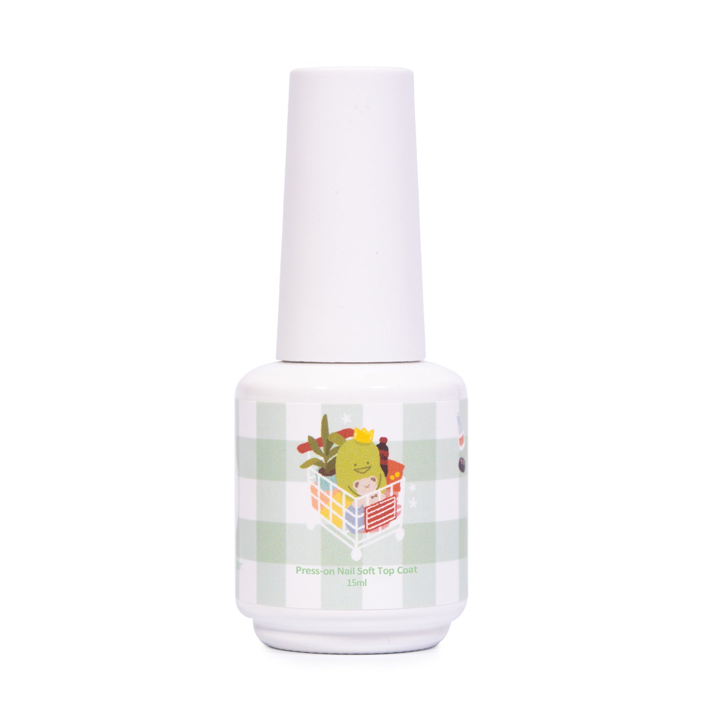 ADHERE Soft Top Coat, 15ml, No Wipe, Flexible, Long-Lasting, Memory Repair, UV Cured for Press-On Nails