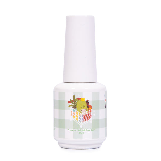 Adhiera la capa superior suave, 15 ml, sin toallita, flexible, duradero, reparación de memoria, curado UV para uñas con prensa