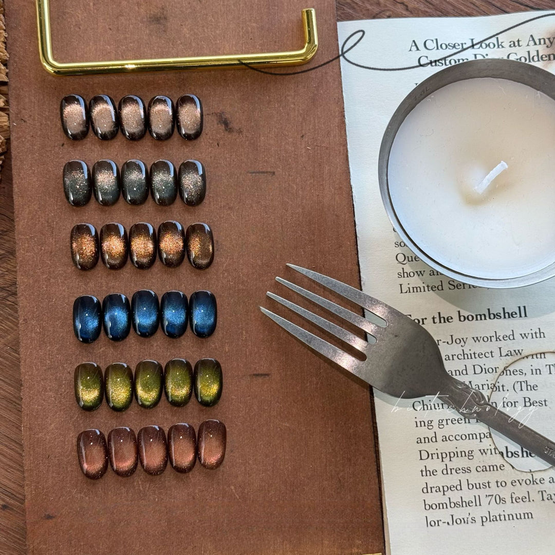 ADHERE Medieval Series, 12ml, 6 Holographic Colors, deep multi-chrome cat eye for fall and winter