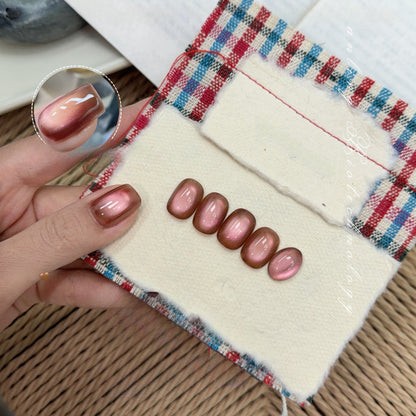 ADHERE Autumn Amber Cat Eye Gel Polish Set, 7 Colors × 12ml, Magnetic Shimmer Gel