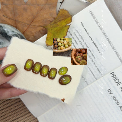 ADHERE Autumn Amber Cat Eye Gel Polish Set, 7 Colors × 12ml, Magnetic Shimmer Gel