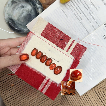 ADHERE Autumn Amber Cat Eye Gel Polish Set, 7 Colors × 12ml, Magnetic Shimmer Gel