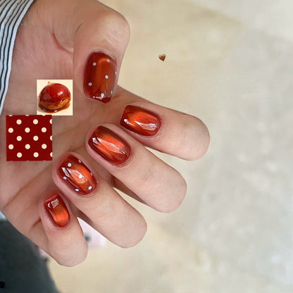 ADHERE Autumn Amber Cat Eye Gel Polish Set, 7 Colors × 12ml, Magnetic Shimmer Gel